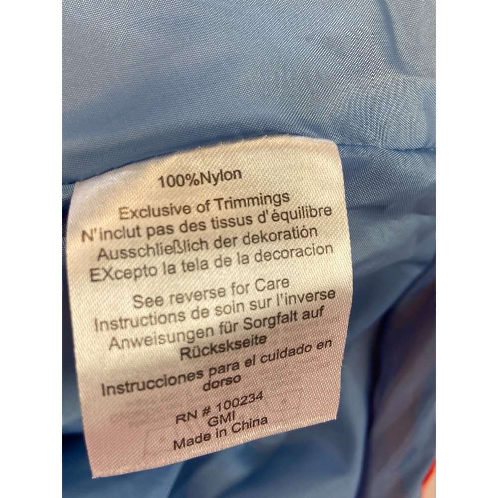 Americas Cup Down Quilted Jacket Nylon Orange Blue Womens M Hooded Winter Ski - Picture 7 of 11